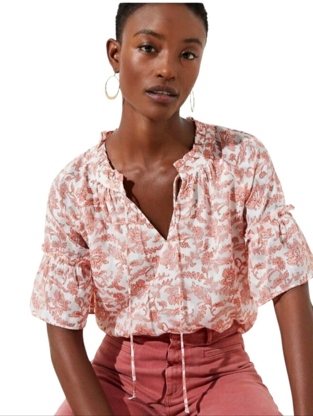 Women's Loft Floral Print Top Sz Petite Small
